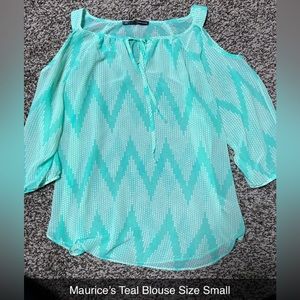 Maurice’s Teal Long Sleeve Blouse